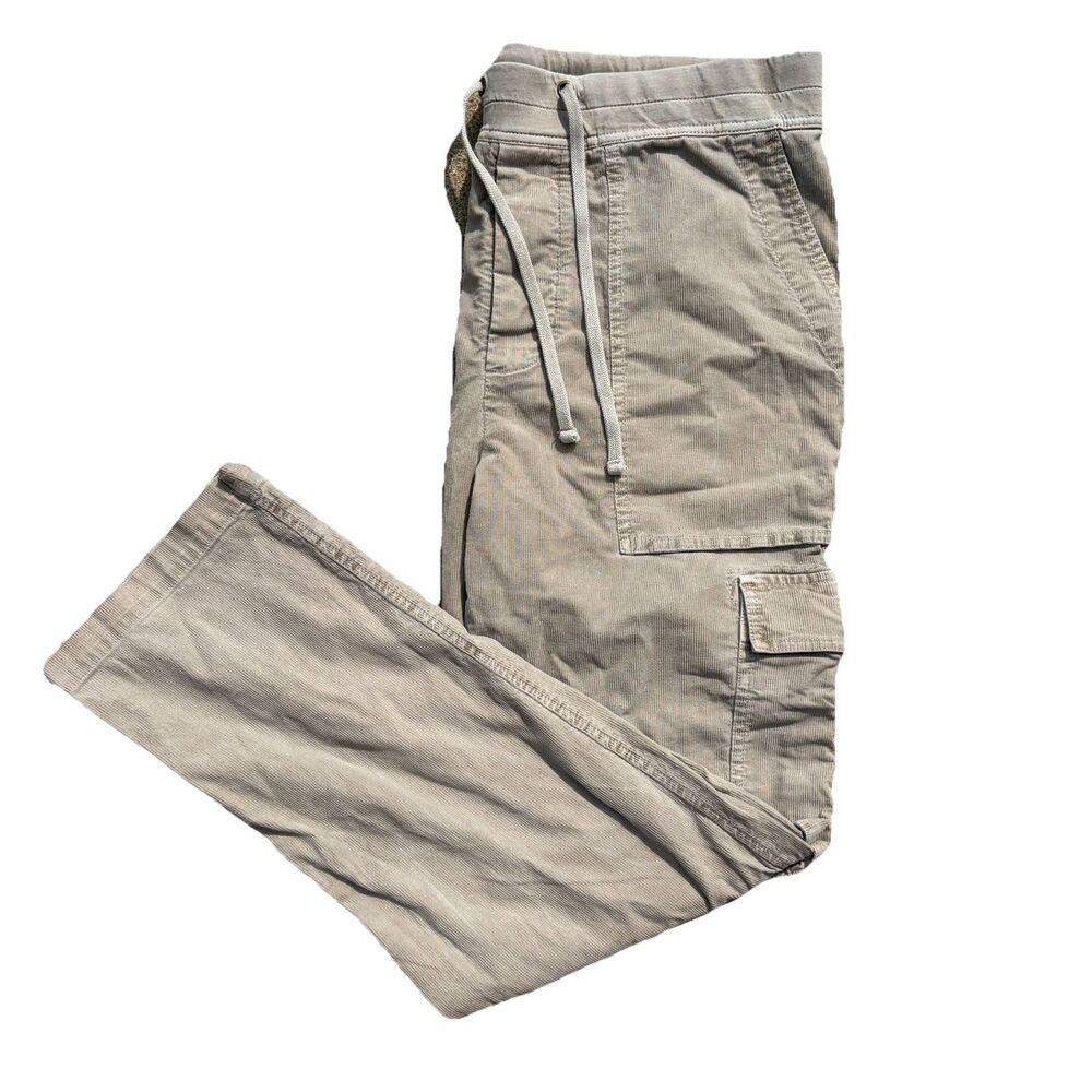 James Perse Rigid Canvas Cargo Pants Drawstring Men's Size Large 36x28 Utility
